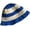 Blue, variant on CoCopeaunts Bucket Hat for Women Foldable Crochet All-Match Striped Knitted Hats Color Matching Outdoor Wide Brim Fisherman Hat