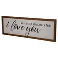 thumbnail image 3 of Creative Design 36" White and Black Antique Rectangular "I Love You" Wall Sign, 3 of 4
