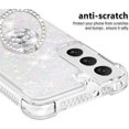 thumbnail image 4 of Glitter Clear Sparkly Bling Case for Samsung Galaxy S23+ Plus (Not S23) for Women Girls, Flowing Liquid Quicksand Cover with Diamond Ring Holder Case for Samsung Galaxy S23 Plus  Colorful, 4 of 14