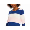 thumbnail image 2 of MAISON JULES Womens Pink Color Block Long Sleeve Jewel Neck T-Shirt L, 2 of 3
