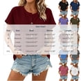 thumbnail image 7 of Aezemi Women Pullover Button Shirts Round Neck Short Sleeve Fashion Comfy Summer Tees Trendy Outdoor Soft Tunic All Match Undershirts Tops XL, 7 of 7