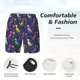 thumbnail image 3 of Balery Colorful Dinosaur Bañador para hombre, shorts de playa de secado rápido con entrepierna y forro de compresión-X-Large, 3 of 6
