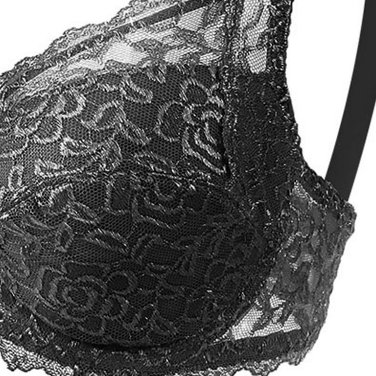 Ozmmyan Wirefree Bras for Women ,Plus Size Front Closure Lace Bra Wirefreee  Extra-Elastic Bra Adjustable Shoulder Straps Sports Bras 36B-42C, Summer  Savings Clearance 