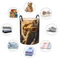 thumbnail image 4 of Lsque Cool Sunglasses Elephant Art Pattern Laundry Hamper Basket, Tall Woven Rope Hamper Basket for Clothes, Lightweight Storage Basket, Collapsible Waterproof-Small, 4 of 6
