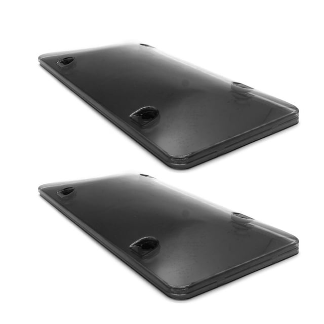 Yeacher 2 Pcs License Plate Shields, License Plate Frame Transparent Dark Gray Plate Covers for