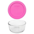 thumbnail image 1 of Pyrex Simply Store 7200 2-Cup Glass Storage Bowl w/ 7200-PC 2-Cup Pink Lid Cover, 1 of 1
