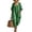 51#Green, variant on Women Long Sleeve Wide Leg Jumpsuit Beach Palazzo Pants One Piece Jumpsuit Blue 2XL