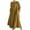 Yellow, variant on Kmdttou New Women's Summer Medium Long Sleeved Solid Color Linen Round Neck Long Dress,Fashionable Casual Dresses for Women 2025