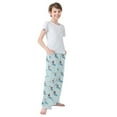 thumbnail image 3 of FORMRS Boys Pajama Pants with Pockets Size 11-12Y Kids Lounge Sleep Bottoms, Blue Ice Hockey, 3 of 8