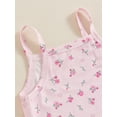 thumbnail image 6 of FEORJGP Infant Baby Girl Summer Cute Romper Newborn 0-1Y Sleeveless Jumpsuit Cute Floral/Bunny/Butterfly Print Slip Bodysuit Loose Casual Playsuit Little Girl Sweet Clothing, 6 of 8