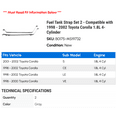 thumbnail image 2 of Fuel Tank Strap Set 2 - Compatible with 1998 - 2002 Toyota Corolla 1.8L 4-Cylinder - Autopart Premium, 2 of 2