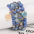 thumbnail image 3 of Bohemian-style multi-layer hollow-out heart pendant tassel bracelet set - best-selling glass bead multi-layer jewelry in Europe and America, 3 of 5