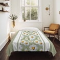 thumbnail image 4 of Sage Green Daisy Large Tapestry for Bedroom Wall Hanging Tapestry, Farmhouse Floral Green Striped Ceiling Backdrop Tapestries Poster Blanket Wall Decor for Teens Room Living Room Dorm 85" x 90", 4 of 8