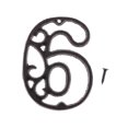 thumbnail image 1 of Números Antiguos De Hierro Forjado 0 A 9 Señal De Dirección Sólidas Para Buzón Puerta Del Hotel Del número 6 Macarena Placa de la placa de la puerta, 1 of 7