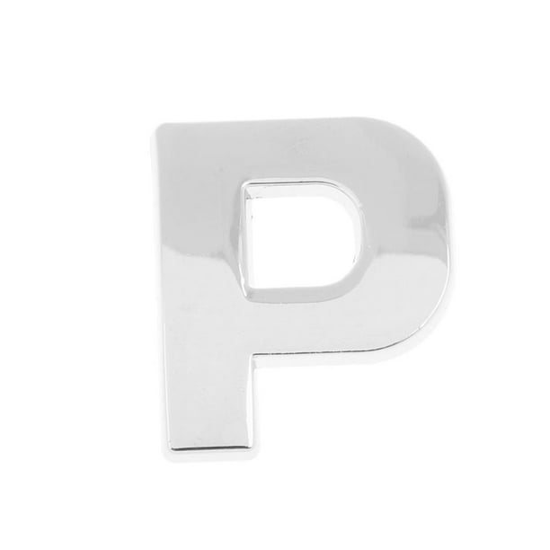 Pegatinas 3D de letras y números del alfabeto metálico para hacer tú mismo, emblemas para coche, pegatinas para figuras.