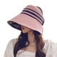 thumbnail image 1 of Sombrero de sol con ala grande para mujer, ajustable, con parte superior vacía, de 56 a 58 cm de circunferencia de la cabeza, para playa, antiultravioleta, a rayas, 1 of 5