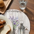 thumbnail image 3 of Vintage Flowers Round 15 Inch Placemats Set of 8, Wooden Birds Retro Art Farmhouse HeatResistant Non Slip Place Mats for Dining Table, Wipeable Braided Kitchen Table Mats for Housewarming, 3 of 9