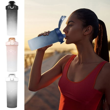 

Pcapzz 800ml Shaker Bottle Plastic and Silicone Shaker Cup with Built-in Stirring Ball Shaker Mixer Cup for Protein Shakes and Pre Workout
