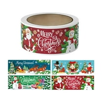 1*3 Inch Merry Christmas Stickers Roll for Gift Packing, Cards, Envelopes, Party Supplies (Christmas 2)