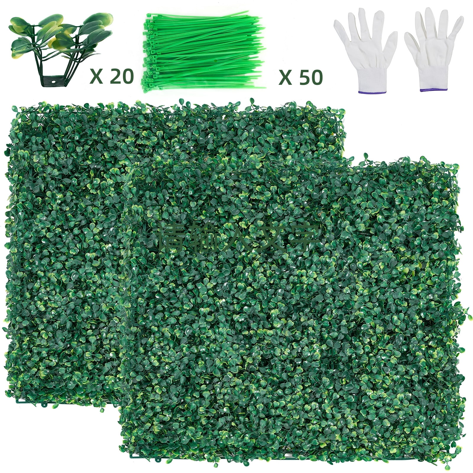 GOTGELIF 12 PCS 10"x10" Artificial Boxwood Panels, Boxwood Hedge Wall Panels, Artificial Grass Backdrop Wall 2", Privacy Hedge Screen UV Protected for Outdoor Indoor Garden Fence Backyard