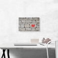 thumbnail image 2 of ARTCANVAS Red Graffiti Heart on Stone Wall Canvas Art Print - Size: 18" x 12" (0.75" Deep), 2 of 9