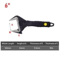 thumbnail image 2 of SENRISE Adjustable Wrench Spanner Tool Steel Black Size 6 Inch, 2 of 6