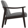 thumbnail image 6 of Yaheetech 2pcs Modern Fabric Accent Armchair with Rubber Wood Legs, Dark Gray, 6 of 7