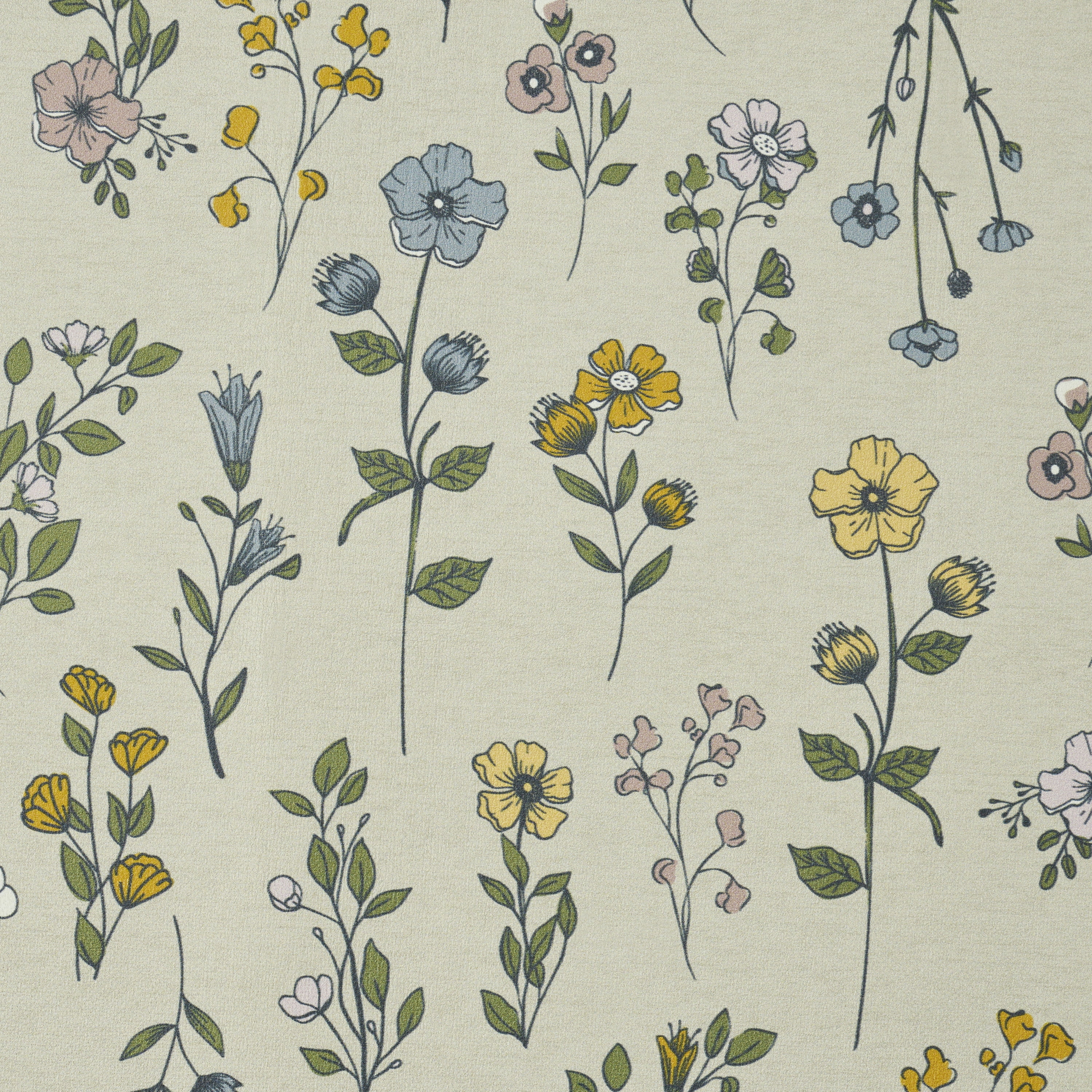 Beautiful Kitchen Botanical Dish Drying Mat with Bottom Grip and Highly Absorbent, Floral