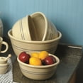 thumbnail image 3 of Martinez Pottery Hand-Turned Heritage Blue Stripe Stoneware Mixing Bowl 10", 3 of 6