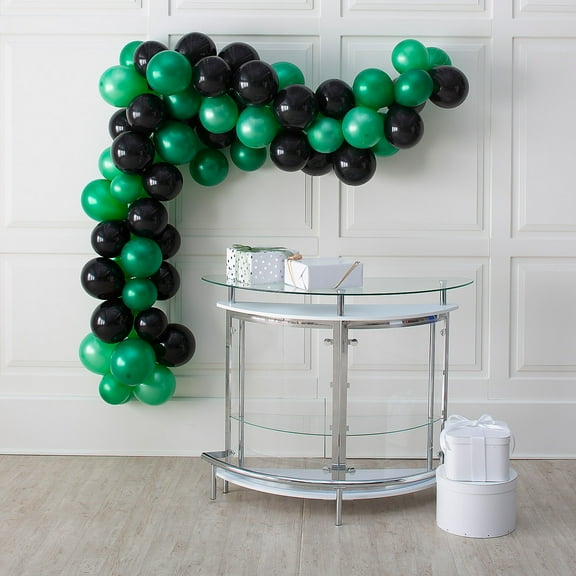 Green & Black Latex Balloon Garland Kit, Party Decor, Party, 291 Pieces