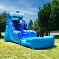 thumbnail image 3 of JumpOrange Outdoor Dolphins Commercial Grade Inflatable Slide with Blower Water Slide with Pool for Kids and Adults, 3 of 6