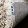 thumbnail image 6 of SAFAVIEH Arctic Giselle Solid Polyester Shag Area Rug, Light Beige, 5' x 7' Scalloped, 6 of 8