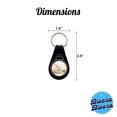Bunny Rabbit Children's Illustration Style Metal Black Leather Keychain ...