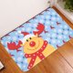 thumbnail image 5 of Juego de decoración de alfombrilla para baño Ticfox antideslizante con patrón de alces azul, 5 of 11