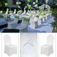 thumbnail image 2 of Banquet Chair Cover with Arched Or Flat Front Design, Spandex Lycra Material for Wedding, Anniversary, And Event Decor, Durable & Washable, Fits Various Chair , 1Pc One-Piece Elastic Chair Cover, 2 of 3