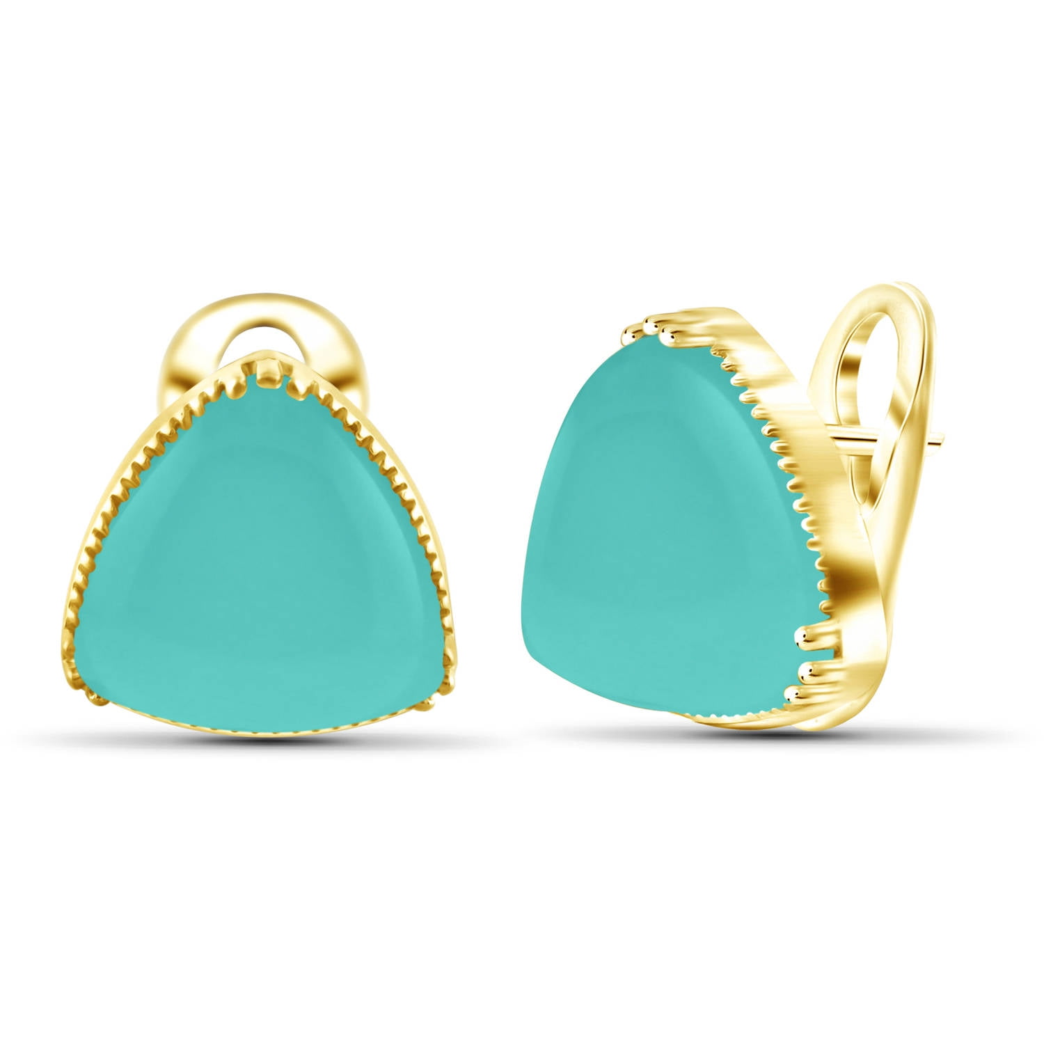 JewelersClub 17-1 2 Carat T.G.W. Chalcedony 14kt Gold over Silver Stud Earrings by JewelersClub