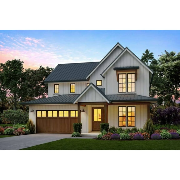 The House Designers: THD-4713 Builder-Ready Blueprints to Build a Two-Story Midsize Country House Plan with Crawlspace Foundation (5 Printed Sets)