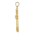 thumbnail image 3 of Auriga Fine Jewelry 14K Yellow Gold Polished Cylinder Cross Charm for Women (L - 39.2 mm, W - 21.2 mm), 3 of 7