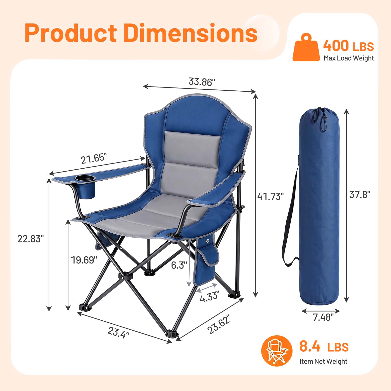 Simenmax Heated Camping Chair with USB Power photo 7