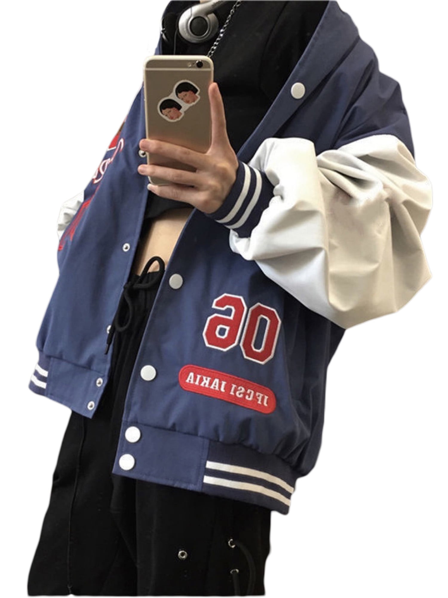 Harajuku Short Denim Jacket Women Bomber Jackets Clothes Jeans Jacket Student Ladies Long Sleeve Crop Top 