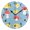 Black, variant on Yellow Red Mushroom Pattern Wall Clock 10in Round Artistic Oil Painting Home Decor Desk Table Clock