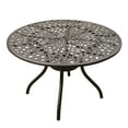 thumbnail image 2 of Oakland Living Corporation Modern Outdoor Mesh 48-in Aluminum Round Patio Dining Table - N/A Black, 2 of 4
