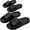Black, variant on 2 Pairs Women Cloud Slides Non Slip House Slippers for Indoor Outdoor Shower
