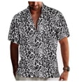 thumbnail image 3 of Camisas de playa con estampado de leopardo para hombre, camisas casuales con botones y manga corta con estampado 3D, blusas para hombre, camisetas de verano para hombre, 3 of 5