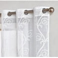 thumbnail image 2 of Set of Two 84"  White Boho Embroidered Window Panels, 2 of 5