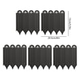 thumbnail image 3 of 5 Pack Plastic Garden Picket Fence, Modular Lawn Flowerbed Border Edging, Wind Rain Resistant Space Divider for Yard Plant Landscape Outdoor Decorative Boundary Setting, 3 of 6