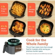 COSORI Smart Air Fryer, 5 QT Compact 9-in-1 Oven, Preheat, 450°F Max, Dishwasher-Safe, Dark Gray