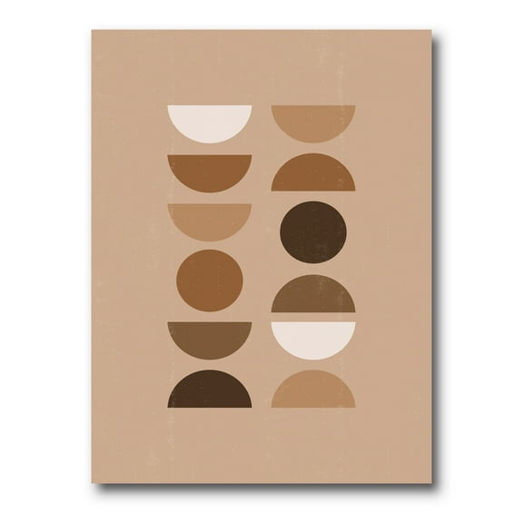 Designart ' Abstract Moon and Sun Geometric Print II ' Modern Canvas Wall Art Print