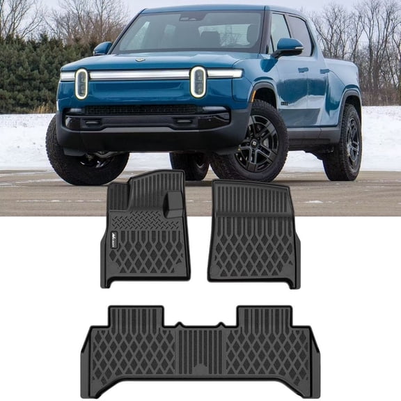 Nilight Floor Mats for Rivian R1T 2025 2026 All Weather Custom Fit Heavy Duty Floor Liners