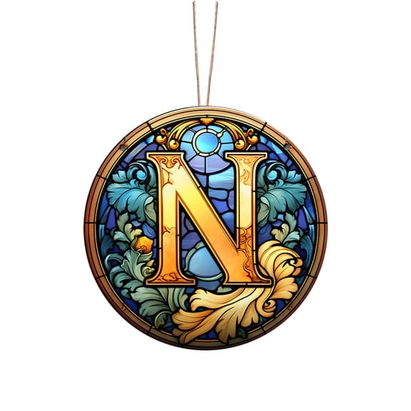 Lilixerw 26 Letters Christmas Tree Decorations Pendant,3.15 Inch Christmas Initial Letters Ornaments,Xmas Hanging Ornaments for Xmas Tree,Party Gifts,Letter N